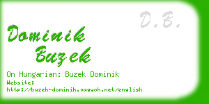 dominik buzek business card